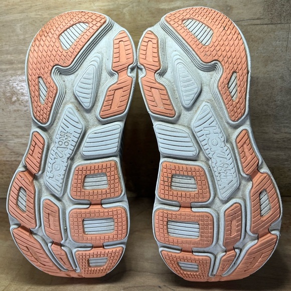 Hoka One One Bondi 7 CUSHIONED Womens Size 7.5 Running Shoes Sneakers Gray - Picture 10 of 14